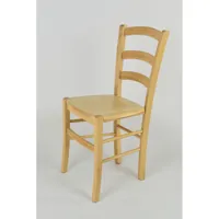 tommychairs tommychairs - set 4 chaises venice pour la cuisine et la salle à manger, solide structure en bois couleur naturel et assise en bois