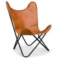 chaise papillon - cuir premium