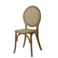 materiel chr pro chaise médaillon champêtre bois clair - lot de 4  bois clair