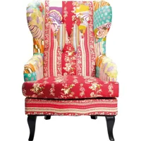 karedesign fauteuil wing patchwork kare design  multicolore