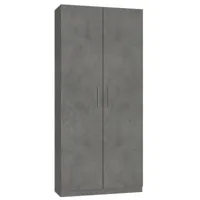 inside 75 armoire de rangement 2 portes lingère largeur 100 cm coloris gris béton