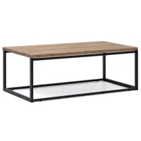 ds meubles table basse icub u.  60x80x43 cm. noir  bois