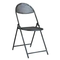 mathi design cinema - chaise pliante acier gris clair  gris