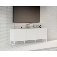 bestmobilier sofia - meuble tv - blanc - 165 cm  blanc