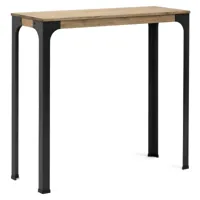 ds meubles table mange debout bristol 70x110x108 cm  noir