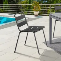 idmarket 6 chaises de jardin gris