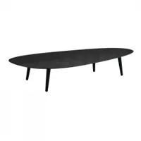 table basse - tweed mini large noir l 180 x p 72 x h 33 cm