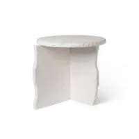 table d'appoint guéridon - mineral sculptural blanc