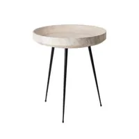 table d'appoint guéridon - bowl waste wood waste grey