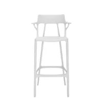 tabouret haut - a.i. recycled blanc l 55 x p 49 x h 108 cm, assise h 75 cm