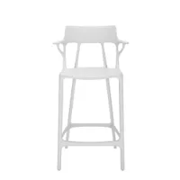 tabouret haut - a.i. recycled blanc l 55 x p 49 x h 98 cm, assise h 65 cm