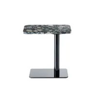 table d'appoint guéridon - stone rectangle marbre pebble