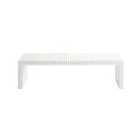 table basse - quaderna 150x42 blanc