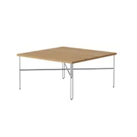 table basse - inline 80x80 chêne/ inox