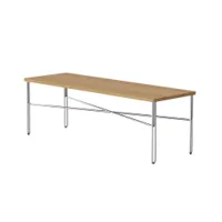 table basse - inline 120x40 chêne/ inox