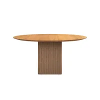 table - ten round chêne huilé