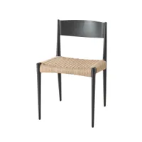 chaise - pia chêne laqué noir