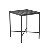 table et table basse extérieur - table haute four 90x90 aluminium noir