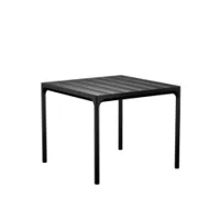table et table basse extérieur - table four 90x90 aluminium noir