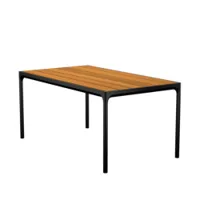 table et table basse extérieur - table four 160x90 bambou/ aluminium noir