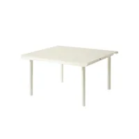 table et table basse extérieur - table basse patio 75x75  blanc perlé
