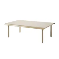 table et table basse extérieur - table basse patio 110x70 beige gris