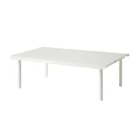 table et table basse extérieur - table basse patio 110x70 blanc