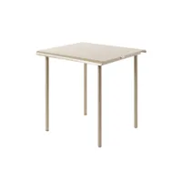 table et table basse extérieur - table café patio 75x75 beige gris