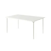 table et table basse extérieur - table patio 160x100 blanc