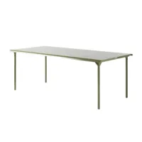 table et table basse extérieur - table patio 200x100 vert jonc