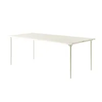 table et table basse extérieur - table patio 200x100  blanc perlé