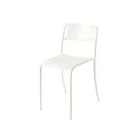 chaise et petit fauteuil extérieur - chaise patio plein blanc pur