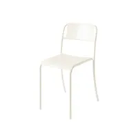 chaise et petit fauteuil extérieur - chaise patio plein  blanc perlé
