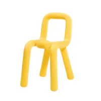 chaise - bold structure métal, mousse recouverte de textile jaune l 39cm x p 53cm x h 77,5cm,  assise h 46,5cm