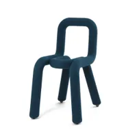 chaise - bold structure métal, mousse recouverte de textile l 39cm x p 53cm x h 77,5cm,  assise h 46,5cm bleu canard