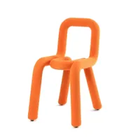 chaise - bold structure métal, mousse recouverte de textile orange l 39cm x p 53cm x h 77,5cm,  assise h 46,5cm