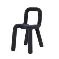 chaise - bold structure métal, mousse recouverte de textile l 39cm x p 53cm x h 77,5cm,  assise h 46,5cm bleu paillette