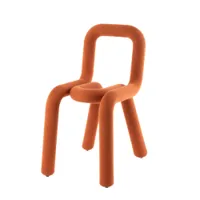 chaise - bold structure métal, mousse recouverte de textile l 39cm x p 53cm x h 77,5cm,  assise h 46,5cm noisette