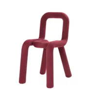 chaise - bold structure métal, mousse recouverte de textile l 39cm x p 53cm x h 77,5cm,  assise h 46,5cm rouge paillette