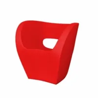 fauteuil - little albert rouge polyéthylène teinté l 74cm x p 62cm x h 70cm ,  assise h 43cm