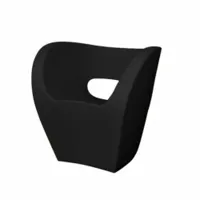 fauteuil - little albert noir polyéthylène teinté l 74cm x p 62cm x h 70cm ,  assise h 43cm