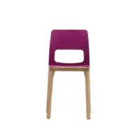 siège - chaise enfant st6n-2 junior cadre hêtre naturel, dossier contreplaqué laqué l 28cm x p 30cm x h 58cm,  assise h 34cm violet
