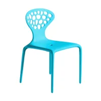 chaise et petit fauteuil extérieur - supernatural polypropylène bleu l 49cm x p 50cm x h 81cm,  assise 46cm
