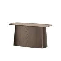 table d'appoint guéridon - wooden side table contreplaqué de chêne large : l 70cm x p 31,5cm x h 36,5cm chêne foncé
