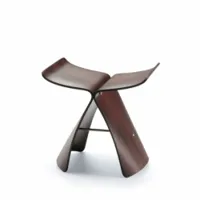 tabouret - butterfly stool l 42cm x p 31cm x h 39cm palissandre contreplaqué moulé palissandre, ferrures en laiton