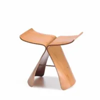 tabouret - butterfly stool l 42cm x p 31cm x h 39cm érable contreplaqué moulé érable, ferrures en laiton