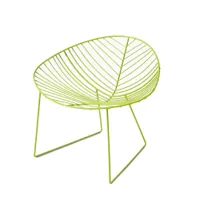 fauteuil - leaf lounge acier laqué vert l 86cm x p 56cm x h 70,5cm,  assise h 43,5cm