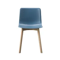 chaise - pato pieds bois bleu storm polypropylène, chêne naturel
