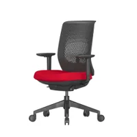 fauteuil de bureau - trim serie 40 tissu newport, polypropylène, polyamide noir/rouge