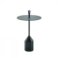 table d'appoint guéridon - burin mini avec poignée noir ø 36 x h 50 cm